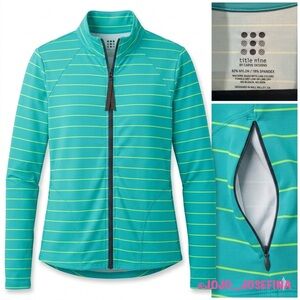 Title Nine by Carve Designs $82 Striped Sun Shirt Full Zip Jacket XL w/ pockets!